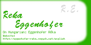reka eggenhofer business card